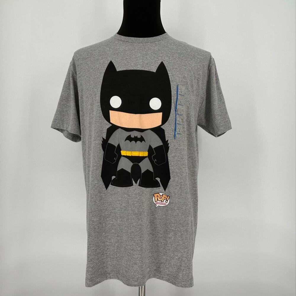 Funko Pop Heroes Batman T-Shirt DC Comics Originals Mens Large Gray NWT